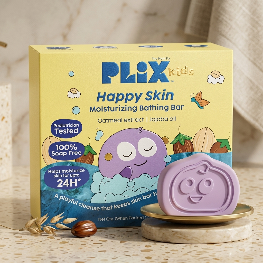 PLIX KIDS HAPPY SKIN MOISTURIZING BATHING BAR 75GM