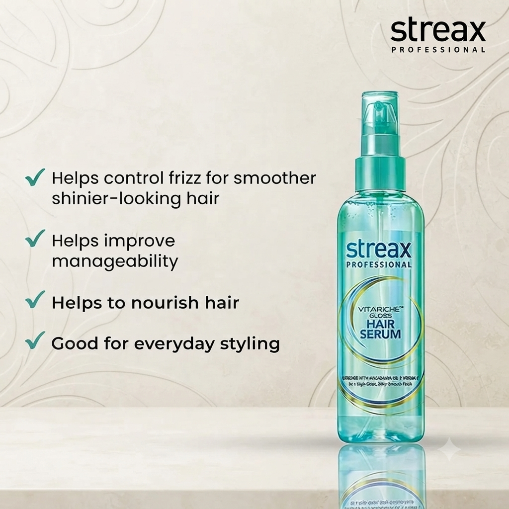 Streax Professional Vitariche Gloss Hair Serum | 45ml