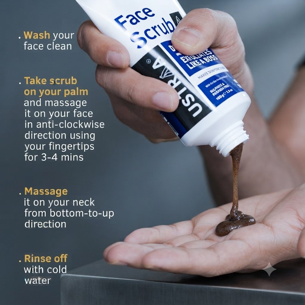 Ustraa Face Scrub – De-Tans & Exfoliates Like a Boss | 100g