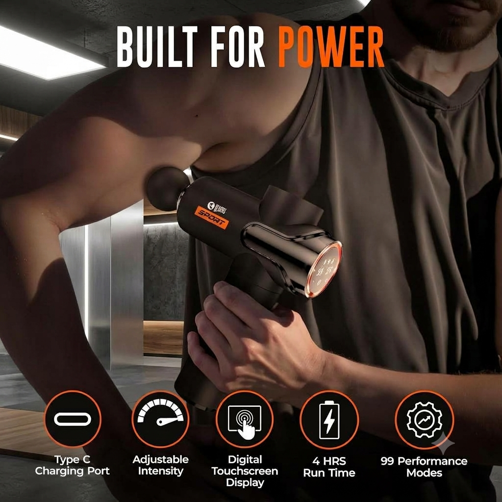 Beardo sport deep tissue massage gun V2
