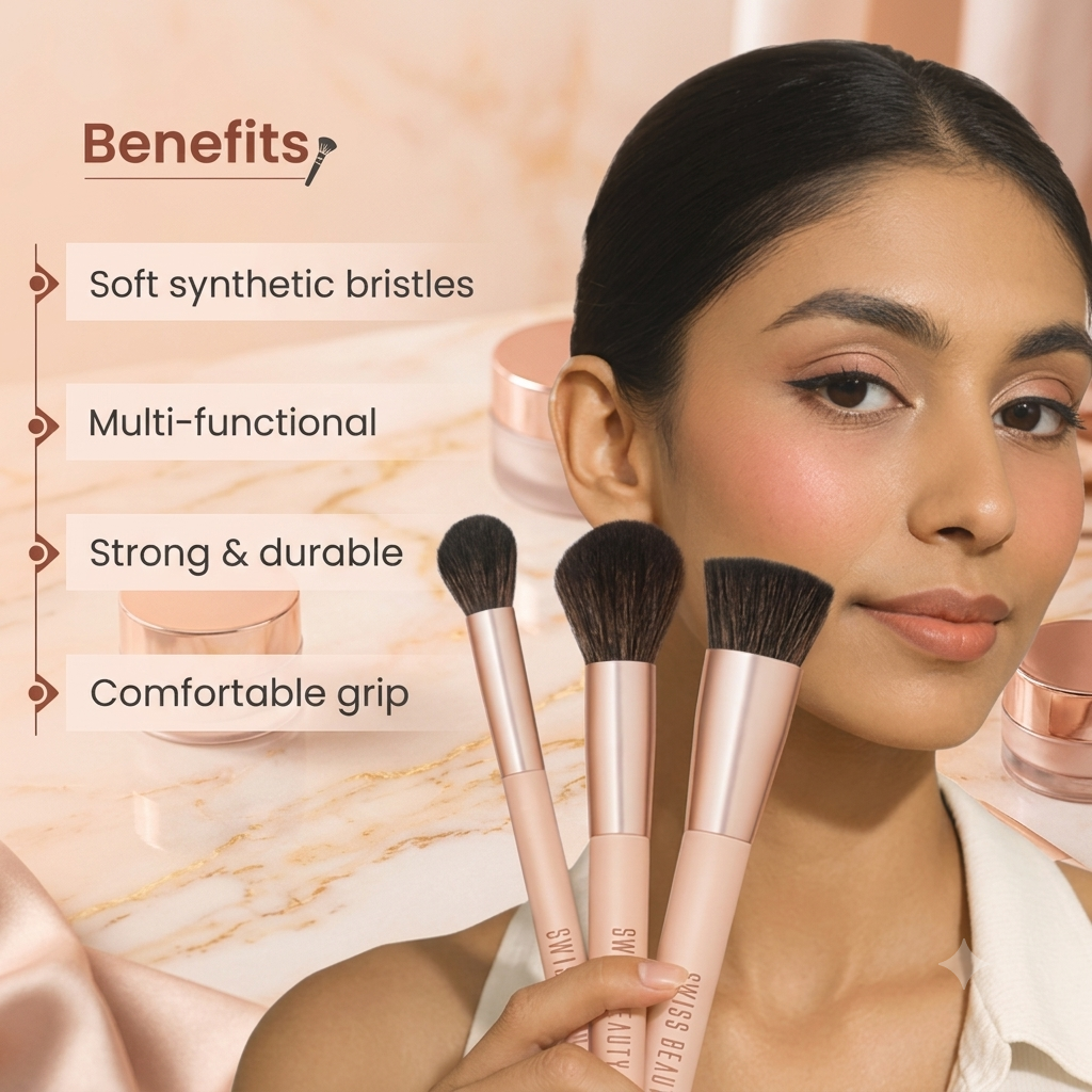 Swiss Beauty Take Me Anywhere 8-in-1 Brush Set