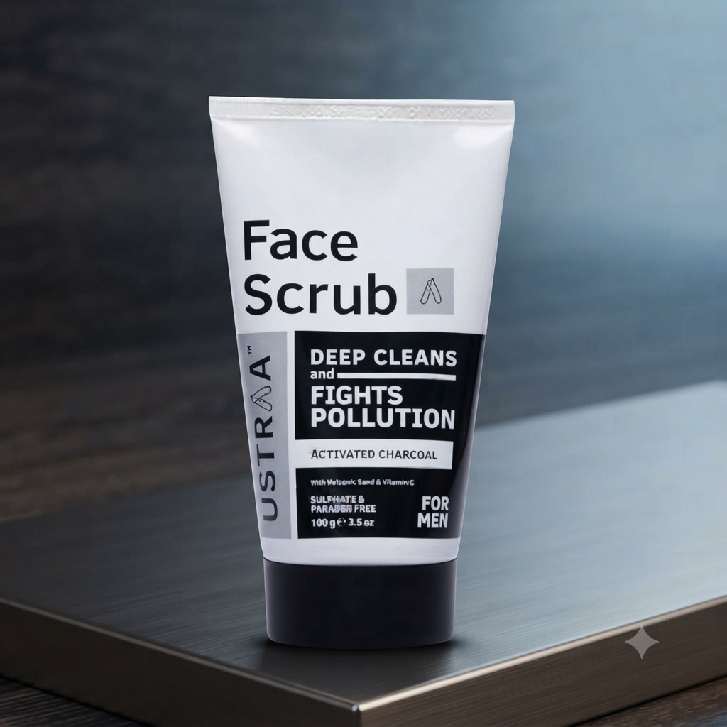 Ustraa Face Scrub – Deep Cleans & Fights Pollution | 100g