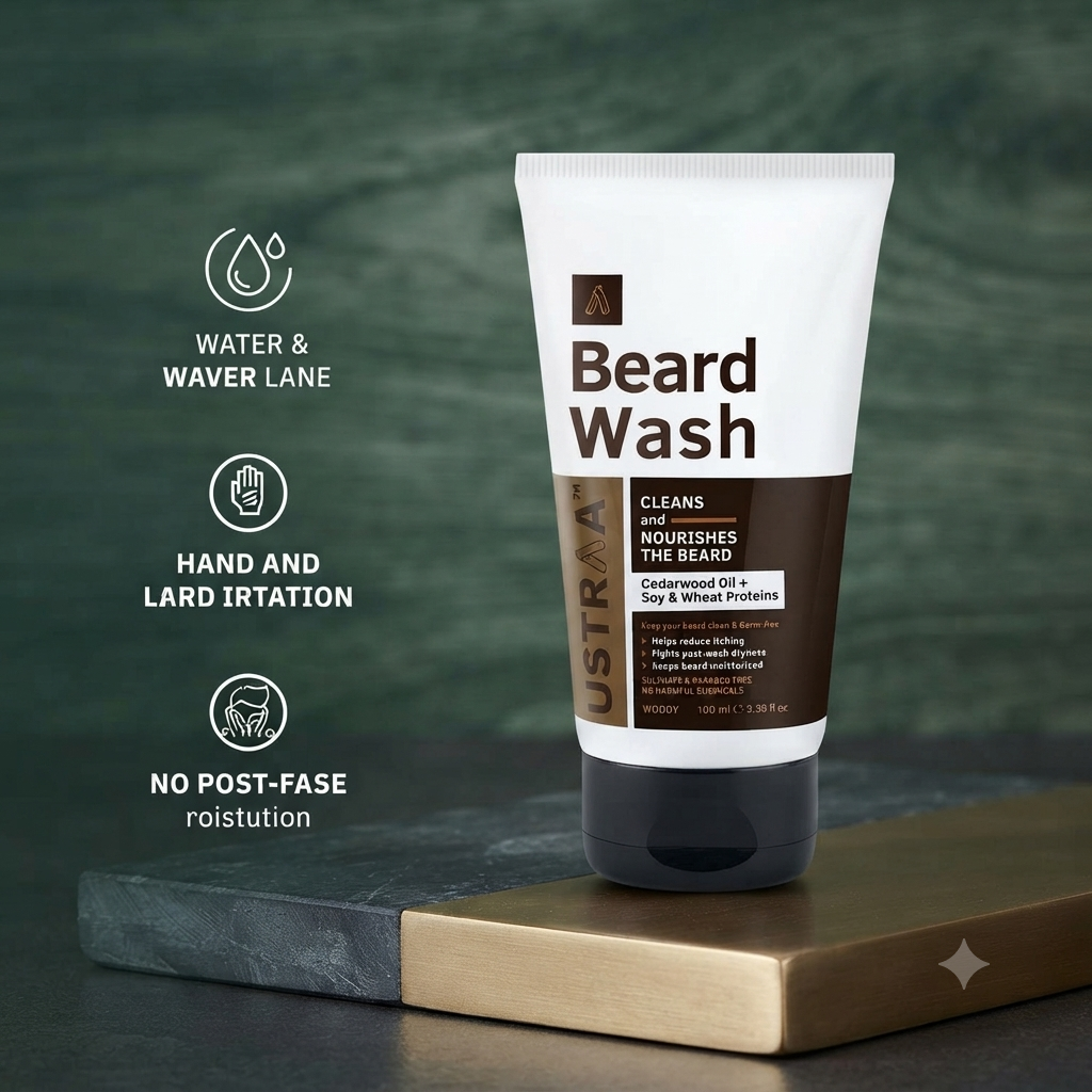 Ustraa Beard Wash – Cleans & Nourishes the Beard | 100ml