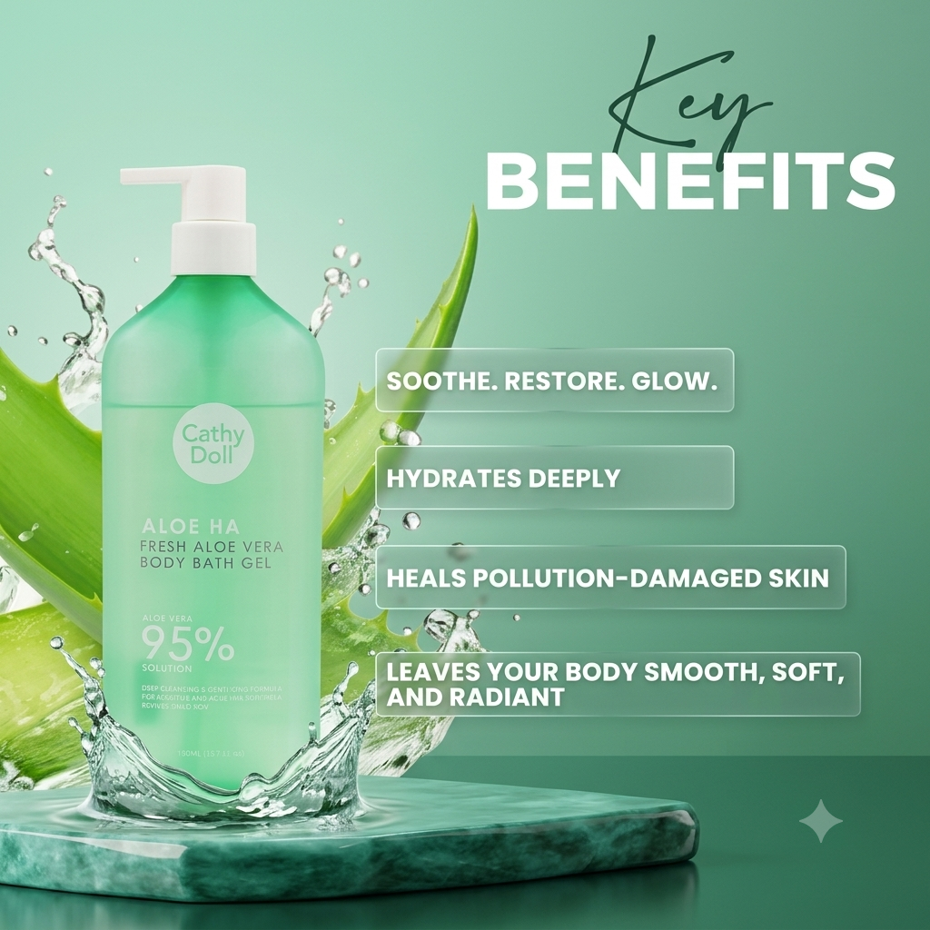 CATHY DOLL ALOEHA FRESH ALOE VERA BODY BATH GEL 520ML
