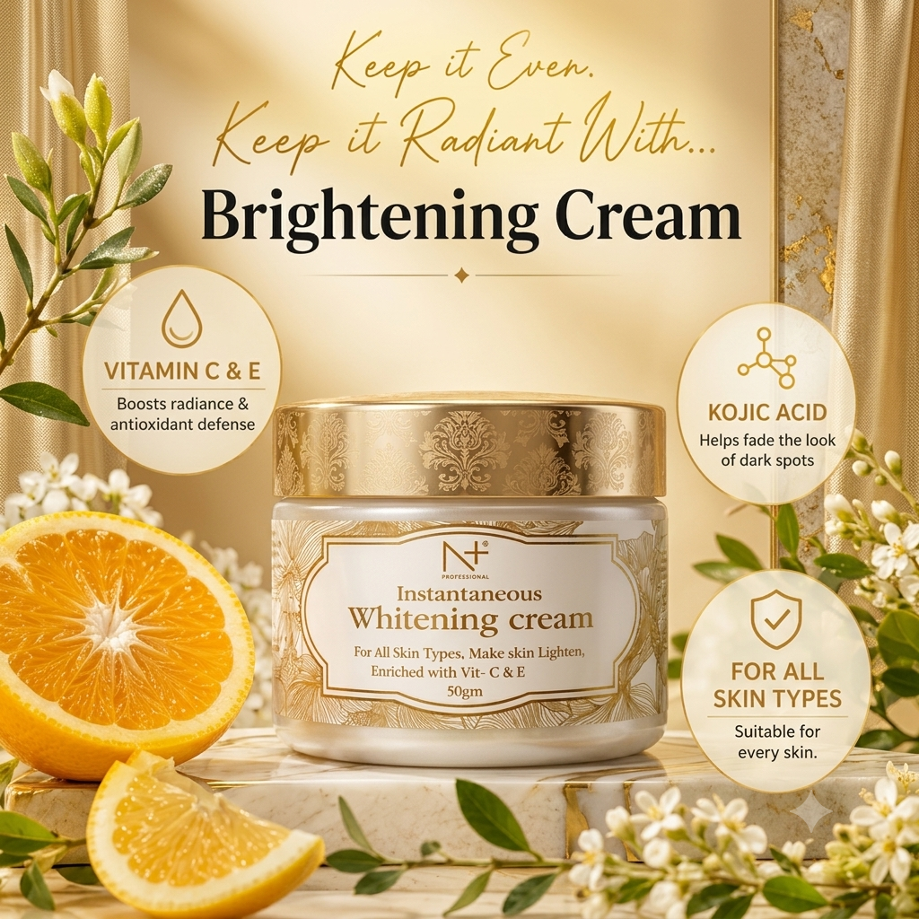 N+ PROFESSIONAL INSTANTANEOUS WHITENING CREAM 50GM