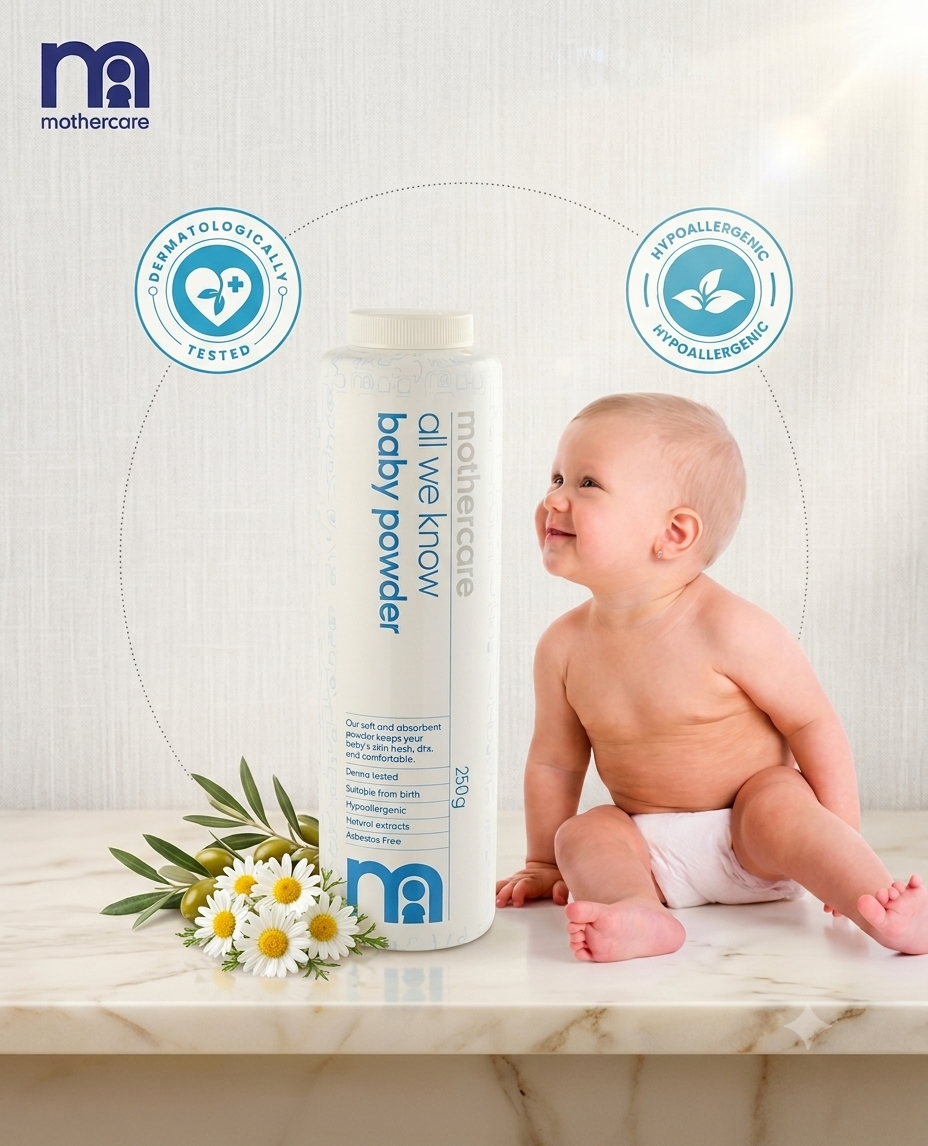 MOTHERCARE ALL WE KNOW BABY POWDER 250G