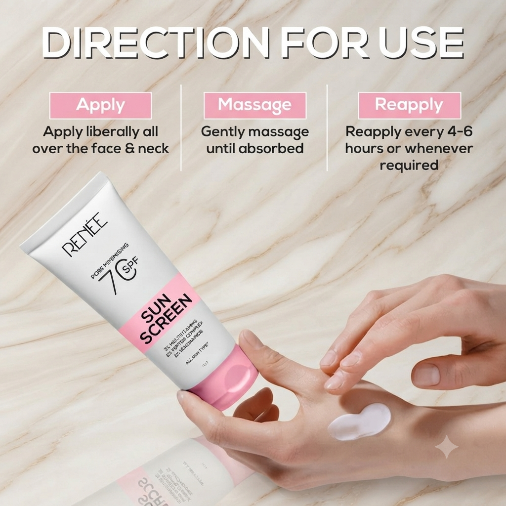 RENEE PORE MINIMISING SPF 70 SUNSCREEN – 50ML