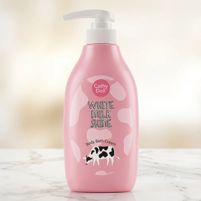 CATHY DOLL WHITE MILK SHINE BODY BATH CREAM 450ML