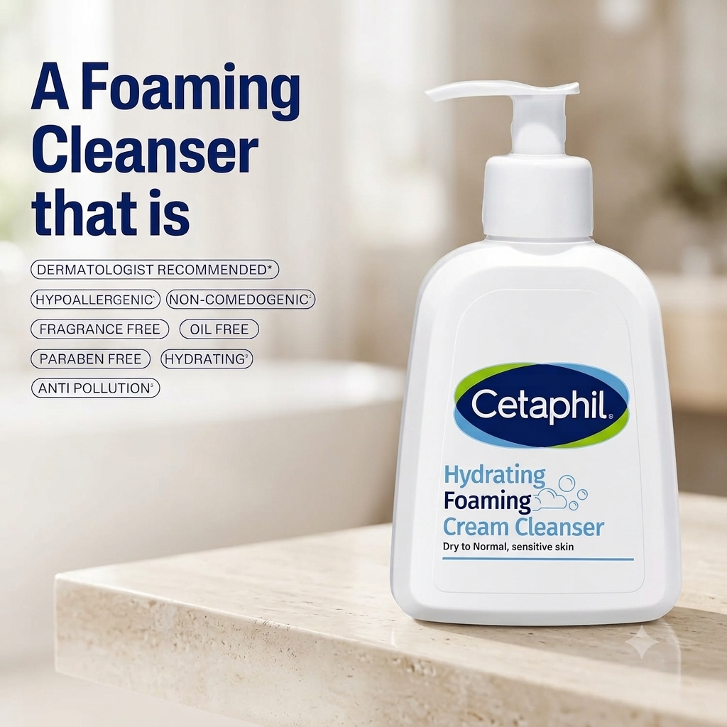 CETAPHIL HYDRATING FOAMING CREAM CLEANSER 236ML