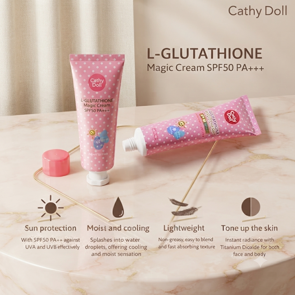 CATHY DOLL L-GLUTATHIONE MAGIC CREAM SPF 50 PA+++ 138ML