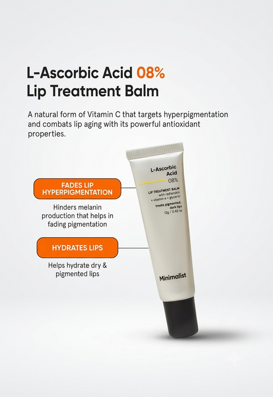 MINIMALIST L-ASCORBIC ACID 08% LIP TREATMENT BALM 12G