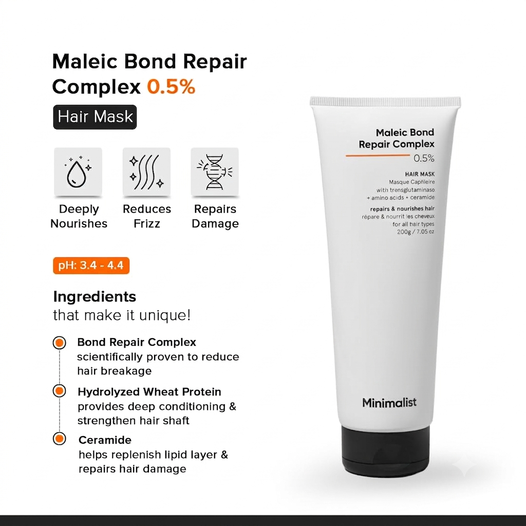 MINIMALIST MALEIC BOND REPAIR COMPLEX 05% HAIR MASK 200G