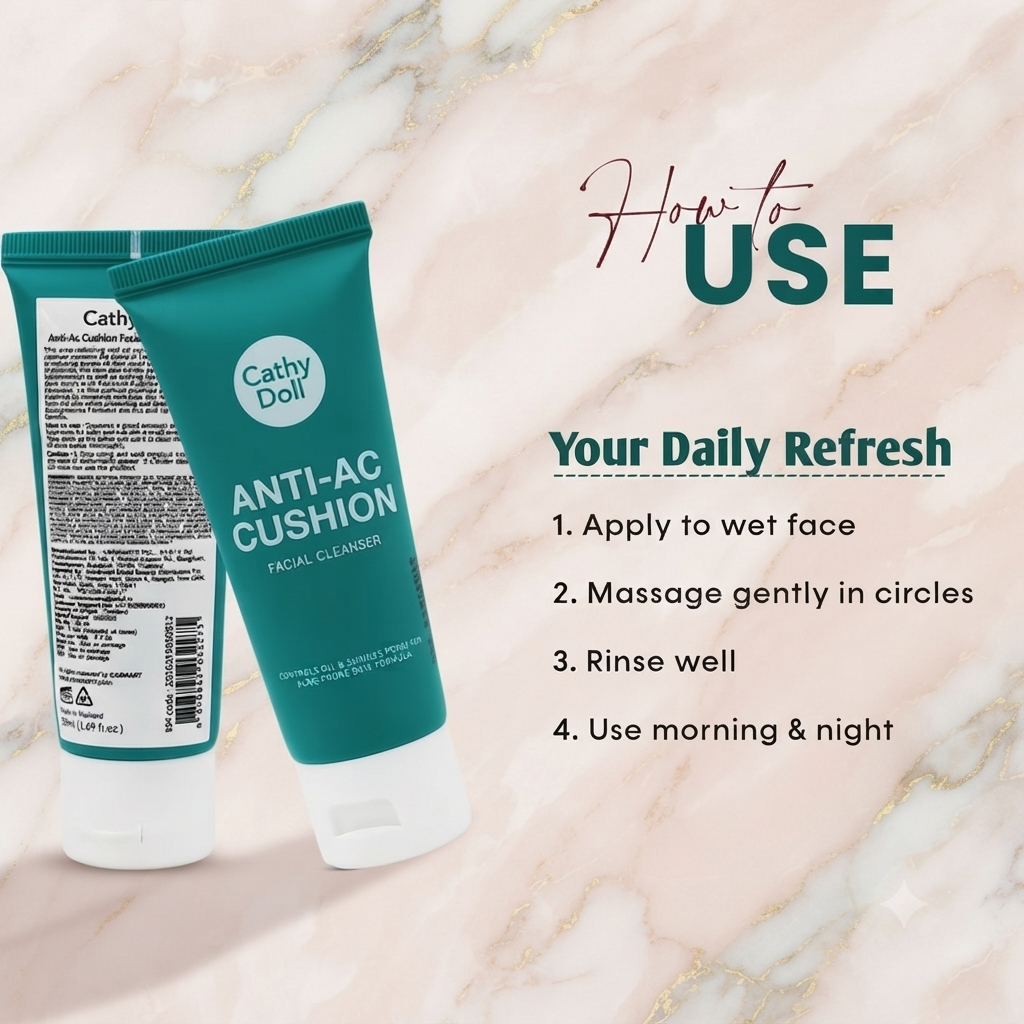 CATHY DOLL ANTI-AC CUSHION FACIAL CLEANSER 120ML
