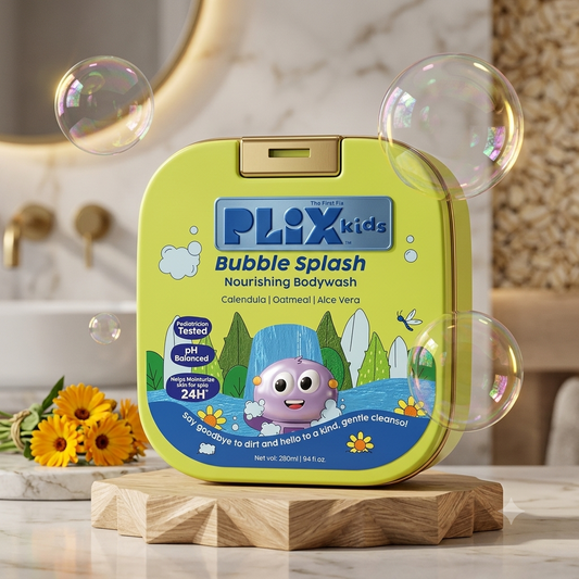 PLIX KIDS BUBBLE SPLASH NOURISHING BODYWASH 280ML