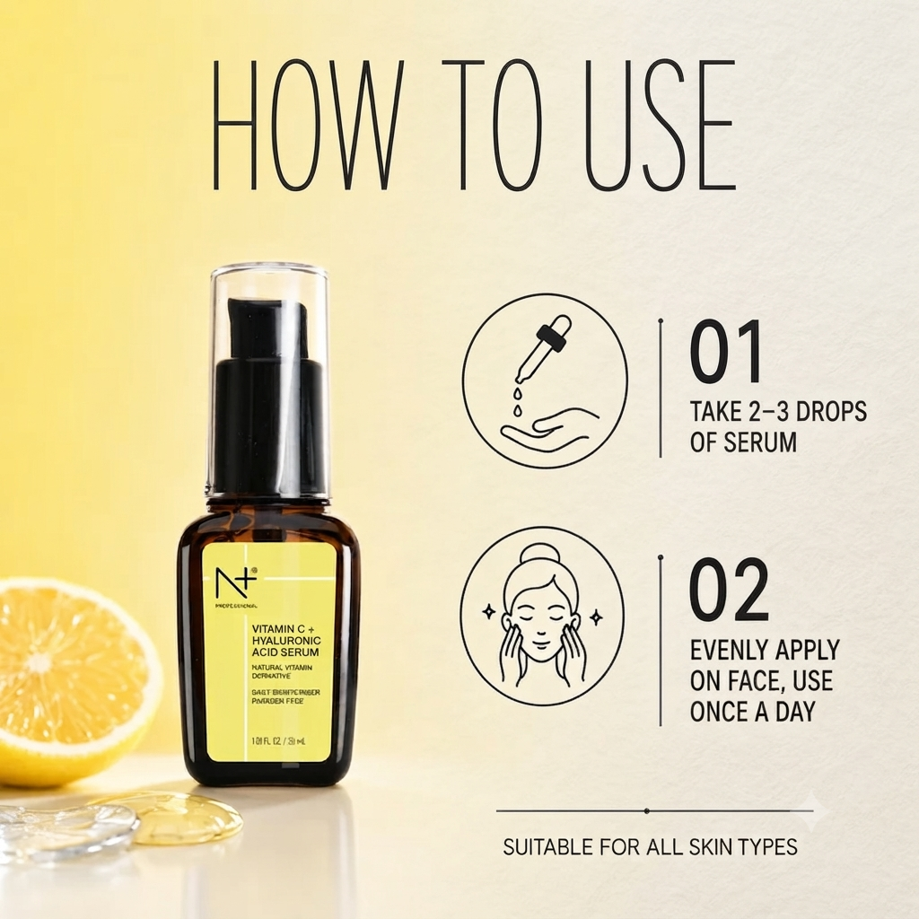N+ PROFESSIONAL VITAMIN-C 20%+ HYALURONIC ACID SERUM 30ML
