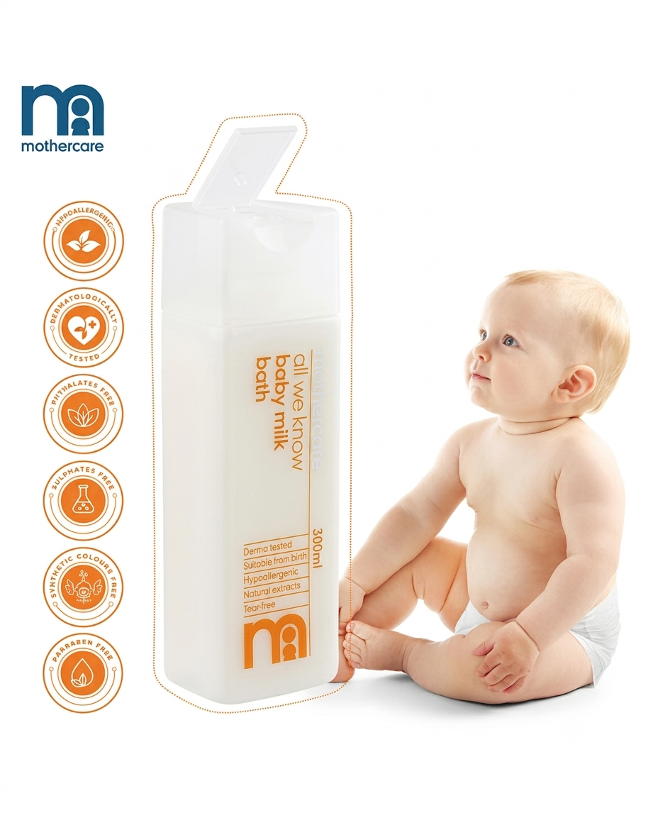 MOTHERCARE ALL WE KNOW BABY MILK BATH 300ML