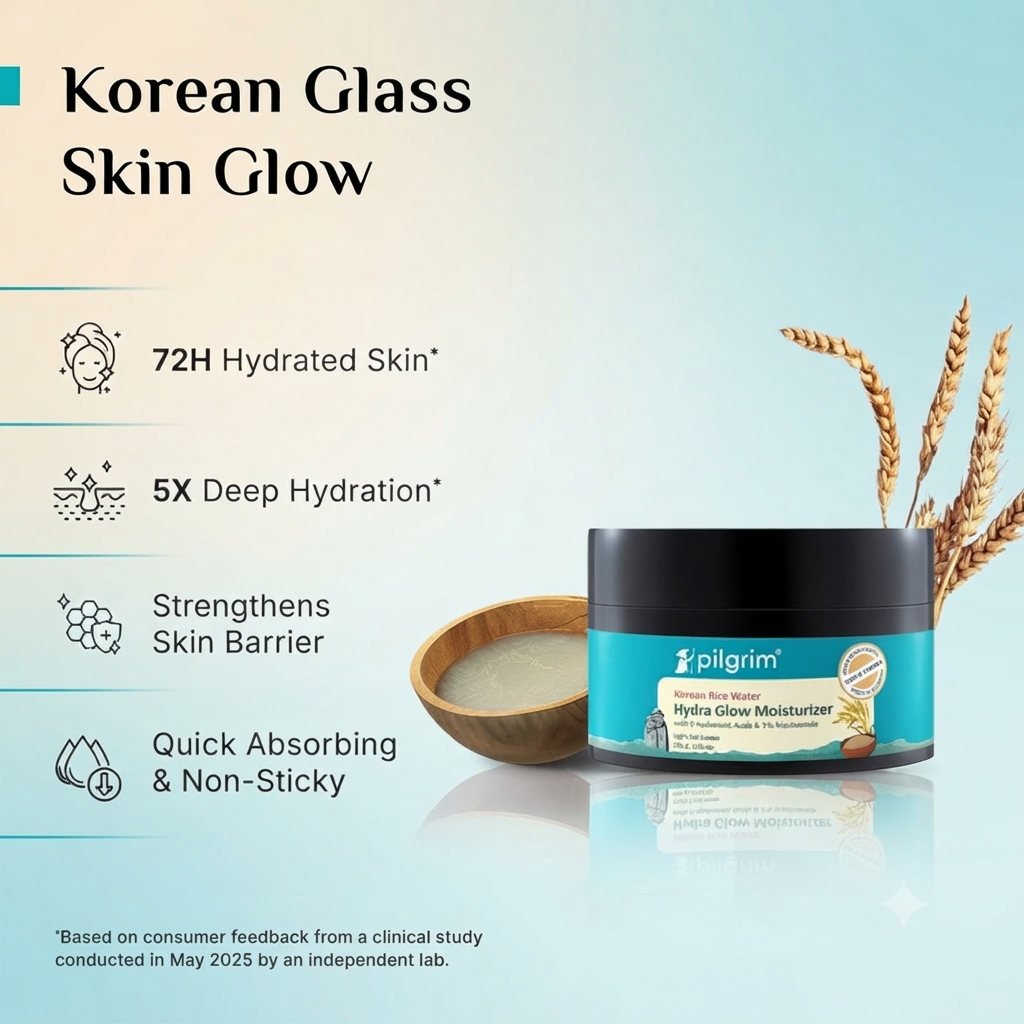 Pilgrim Korean Rice Water Hydra Glow Moisturizer – 100g