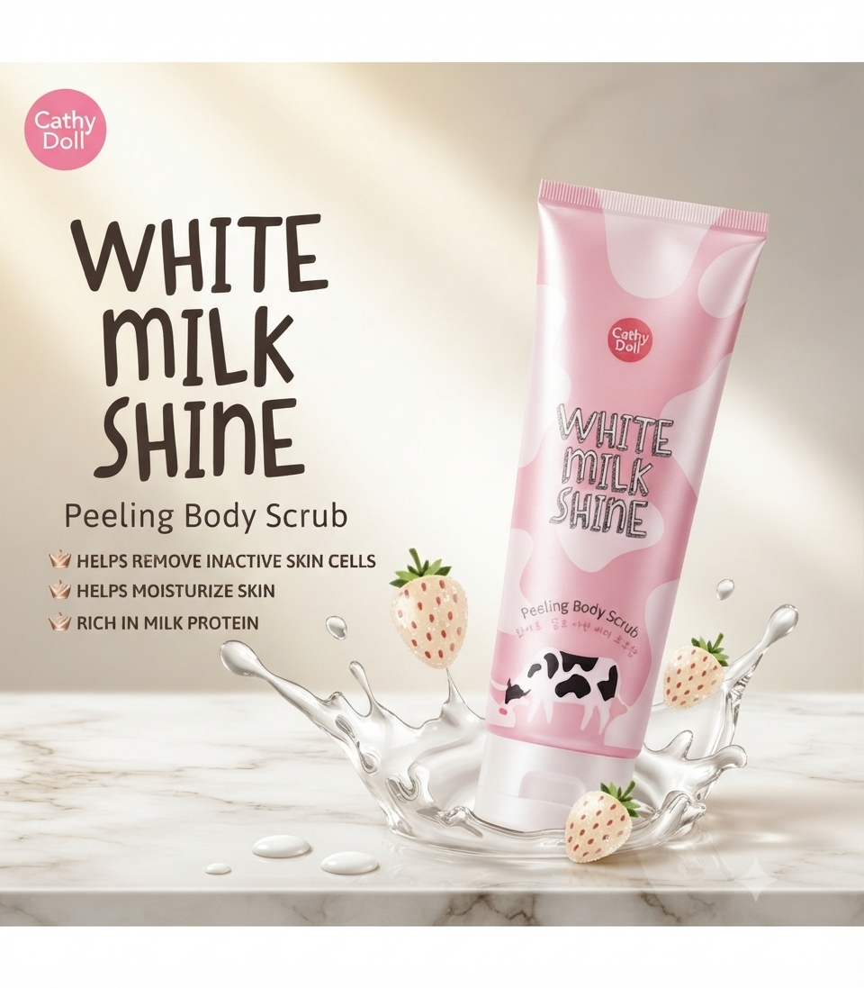 CATHY DOLL WHITE MILK SHINE PEELING BODY SCRUB 320ML