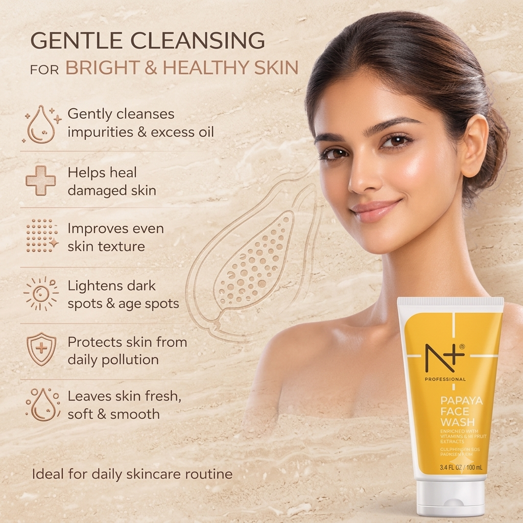 N+ PROFESSIONAL PAPAYA ENZYME FACE WASH 100ML